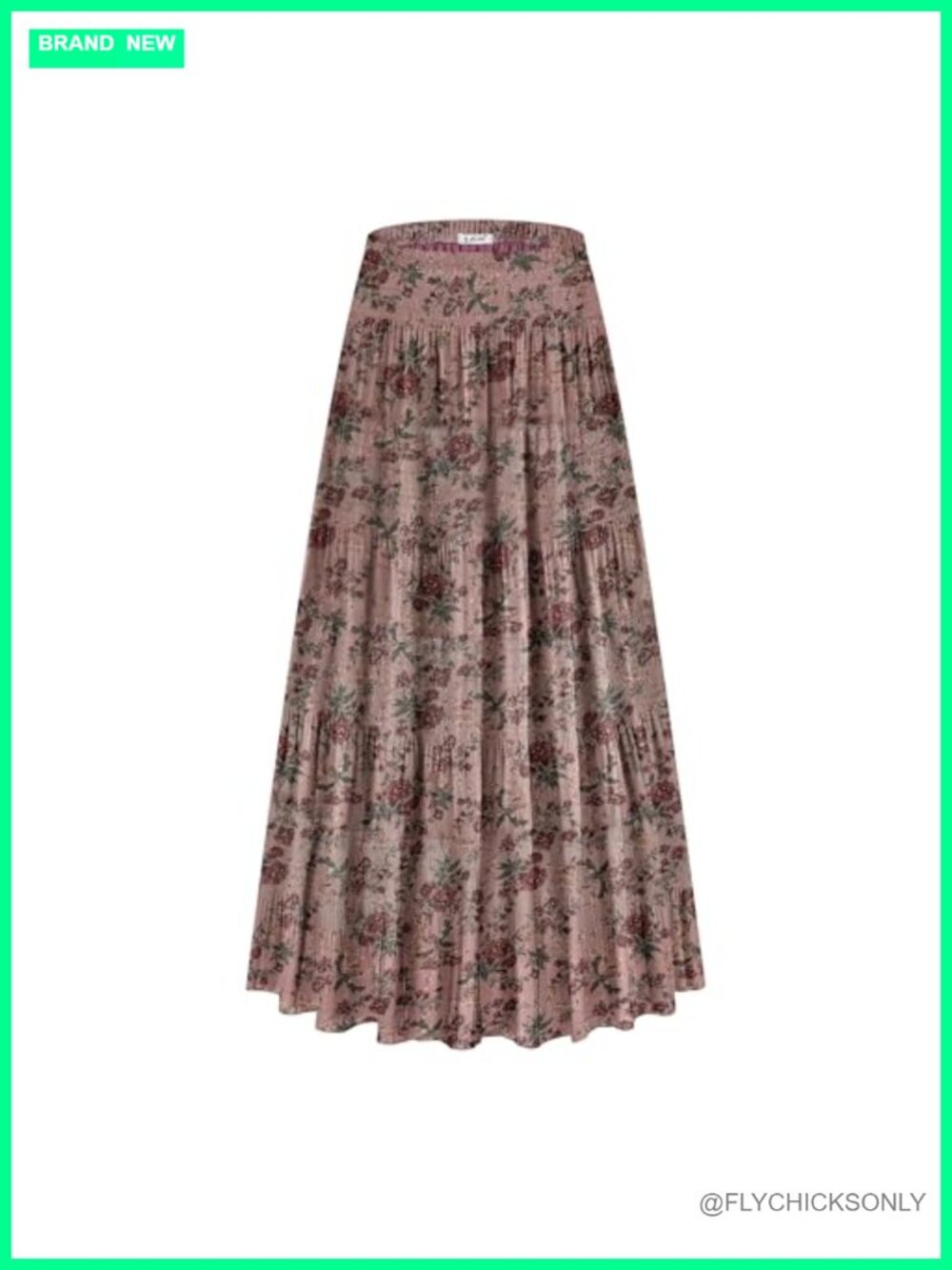 Women's Maxi A-Line Pleated Skirt with Pockets Casual